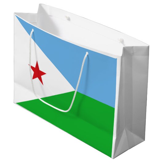 Vlag van Djibouti Groot Cadeauzakje (Voorkant Gekanteld)