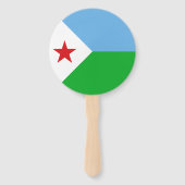 Vlag van Djibouti Handwaaier (Achterkant)