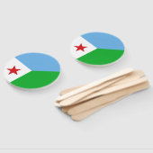 Vlag van Djibouti Handwaaier (Niet-gemonteerd)