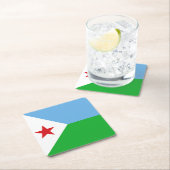 Vlag van Djibouti Kartonnen Onderzetters (Insitu)