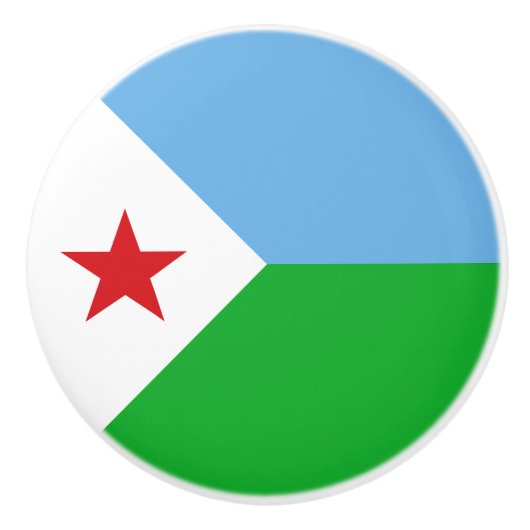 Vlag van Djibouti Keramische Knop (Voorkant)