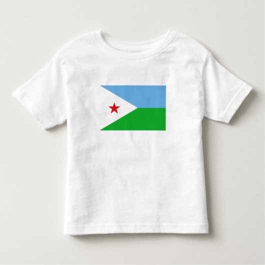 Vlag van Djibouti Kinder Shirts (Voorkant)