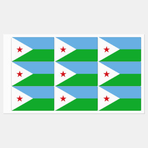 Vlag van Djibouti Labels