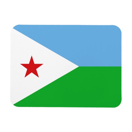 Vlag van Djibouti Magneet (Horizontaal)