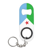 Vlag van Djibouti Mini Flessenopener (Voorkant)