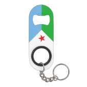 Vlag van Djibouti Mini Flessenopener (Achterkant)