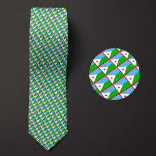 Vlag van Djibouti Patroon Stropdas