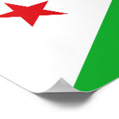 Vlag van Djibouti Poster (Hoek)