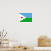 Vlag van Djibouti Poster (Keuken)