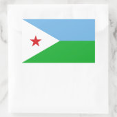 Vlag van Djibouti Rechthoekige Sticker (Tas)