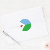Vlag van Djibouti Ronde Sticker (Envelop)