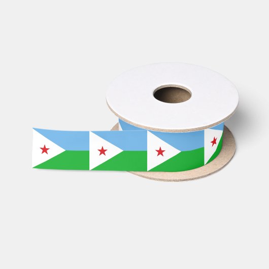 Vlag van Djibouti Satijnen Lint (Spoel)