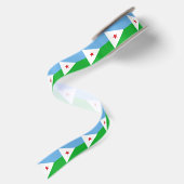 Vlag van Djibouti Satijnen Lint (Achterkant)