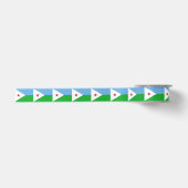 Vlag van Djibouti Satijnen Lint (Voorkant)