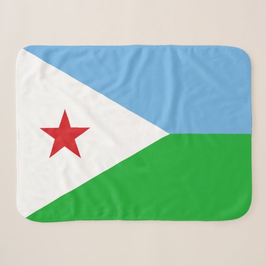 Vlag van Djibouti Sherpa Deken (Voorkant (horizontaal))