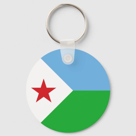 Vlag van Djibouti Sleutelhanger (Voorkant)