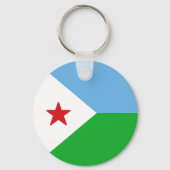 Vlag van Djibouti Sleutelhanger (Achterkant)