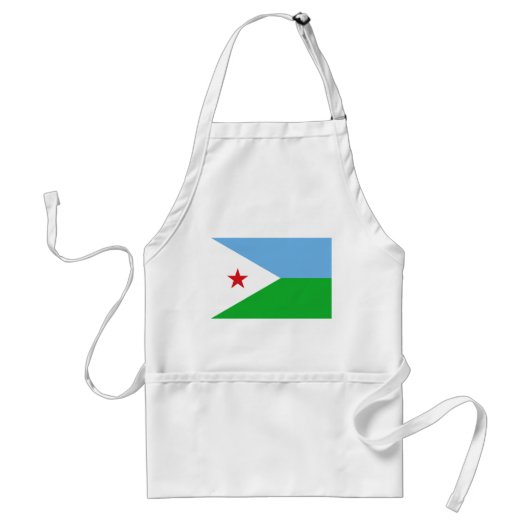 Vlag van Djibouti Standaard Schort (Voorkant)