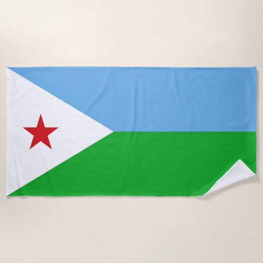 Vlag van Djibouti Strandlaken (Voorkant)