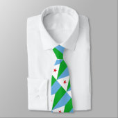 Vlag van Djibouti Stropdas (Gebonden)