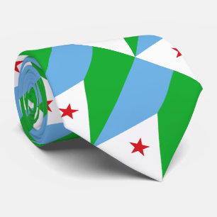 Vlag van Djibouti Stropdas