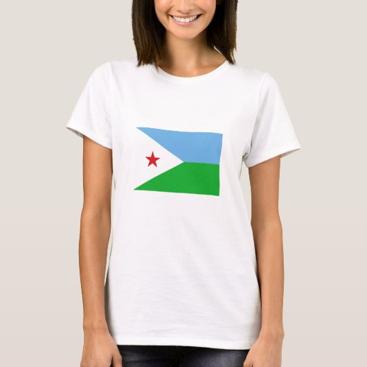 Vlag van Djibouti T-shirt (Voorkant)