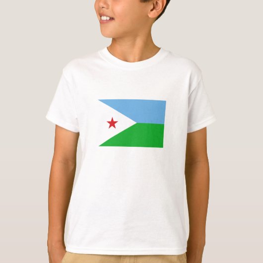 Vlag van Djibouti T-shirt (Voorkant)