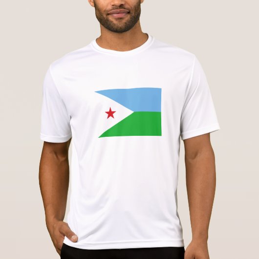 Vlag van Djibouti T-shirt (Voorkant)