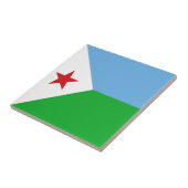 Vlag van Djibouti Tegeltje (Zijkant)