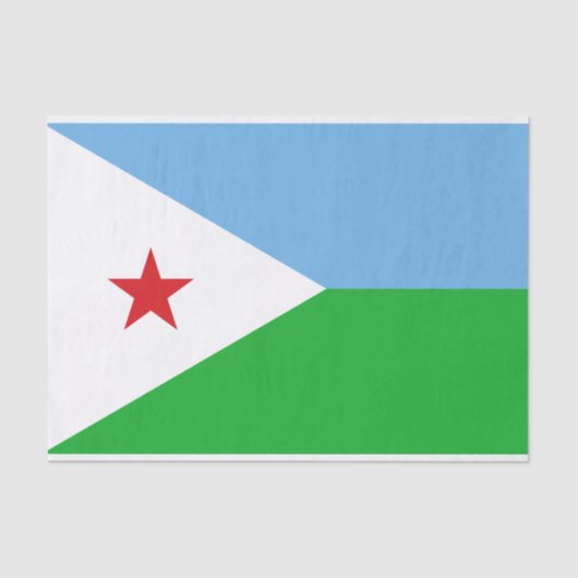 Vlag van Djibouti Tissuepapier (Voorkant)