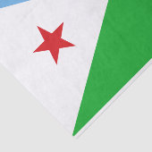 Vlag van Djibouti Tissuepapier (Detail)