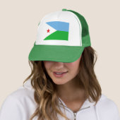 Vlag van Djibouti Trucker Pet (In situ)