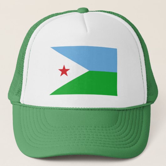 Vlag van Djibouti Trucker Pet (Voorkant)