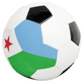 Vlag van Djibouti Voetbal (Drie kwart)