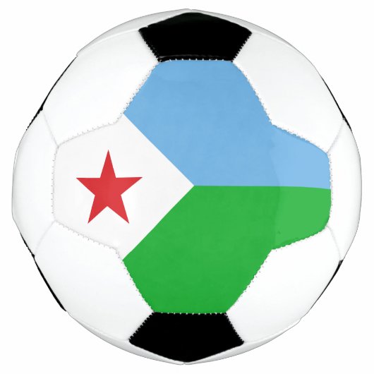Vlag van Djibouti Voetbal (Voorkant)