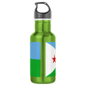 Vlag van Djibouti Waterfles (Achterkant)