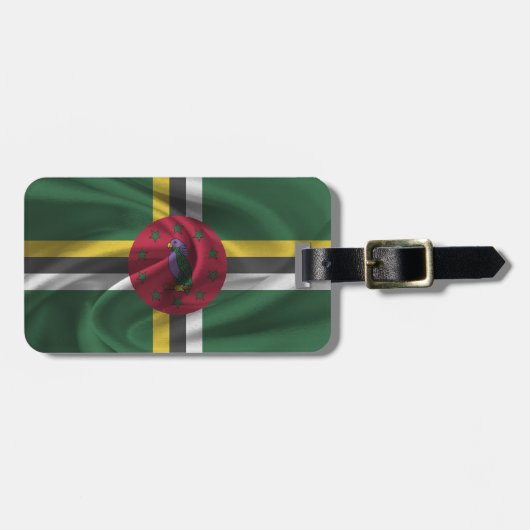 Vlag van Dominica Bagagelabel (Voorkant horizontaal)
