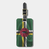 Vlag van Dominica Bagagelabel (Voorkant verticaal)