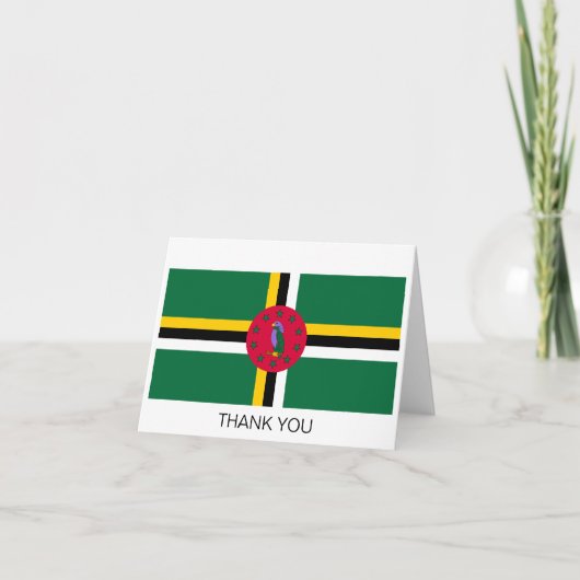 Vlag van Dominica Bedankkaart (Voorkant)
