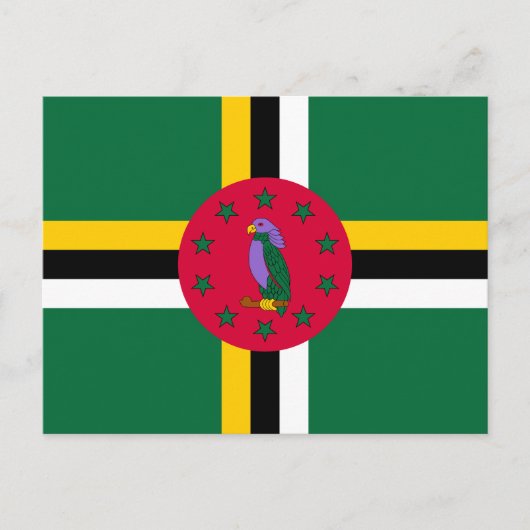 Vlag van Dominica Briefkaart (Voorkant)