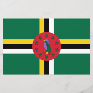 vlag van Dominica Briefpapier