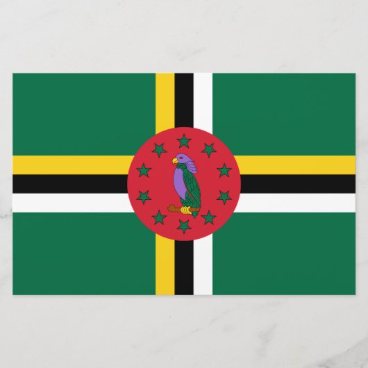vlag van Dominica Briefpapier (Voorkant)