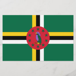 vlag van Dominica Briefpapier