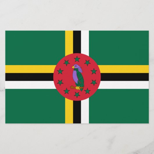 vlag van Dominica Briefpapier (Voorkant)