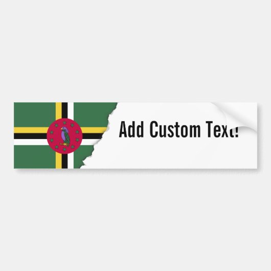 vlag van Dominica Bumpersticker (Voorkant)