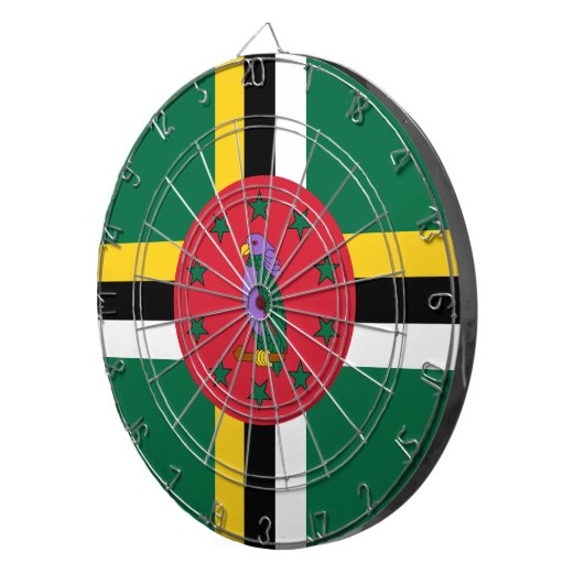 vlag van Dominica Dartbord (Voorkant Rechts)