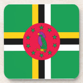 vlag van Dominica Drankjes Onderzetter (Voorkant)