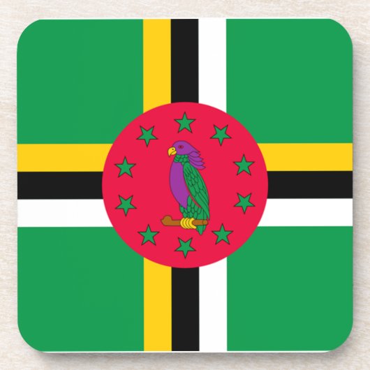 vlag van Dominica Drankjes Onderzetter (Voorkant)