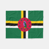 Vlag van Dominica Fleece Deken (Voorkant (Horizontaal))