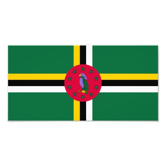 Vlag van Dominica Foto Afdruk (Voorkant)